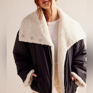 Free People We The Free Isra Cozy Puffer Jacket XS New Sherpa